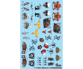 Gofer Racing Skulls & Crossbones Decal 1/24