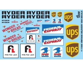 Gofer Racing Delivery Van Decals 1/24