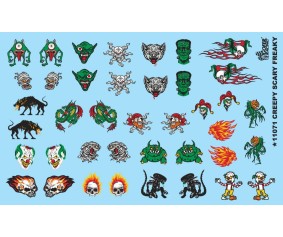 Gofer Racing Creepy Scary Freaky Decals 1/24