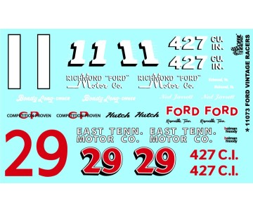 Gofer Racing Ford Vintage Racer Decals 1/24