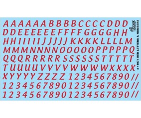 Gofer Racing Letters and Numbers 5/8 inch Tall (Red)