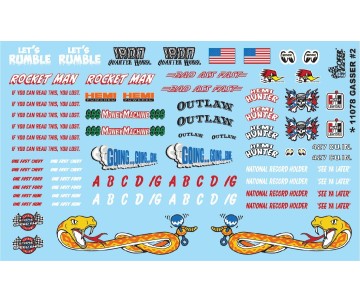 Gofer Racing Gasser Dragster Decals