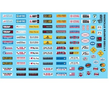 Gofer Racing Bumper Stickers Decal Sheet 1/24