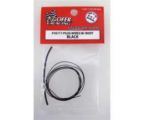 Gofer Racing Plug Wires With Boot - Black 1/24