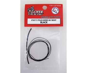 Gofer Racing Plug Wires With Boot - Black 1/24