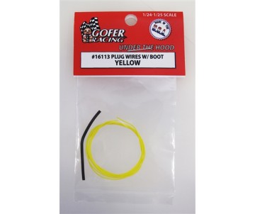 Gofer Racing Plug Wires With Boot - Yellow 1/24
