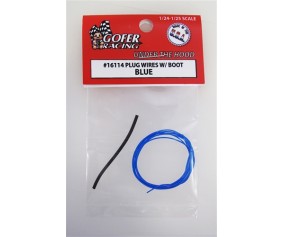 Gofer Racing Plug Wires With Boot - Blue 1/24