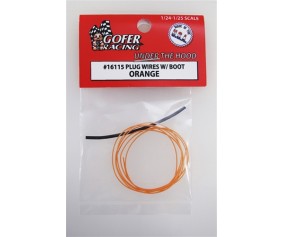 Gofer Racing Plug Wires With Boot - Orange 1/24