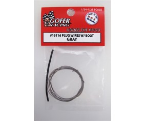 Gofer Racing Plug Wires With Boot - Gray 1/24