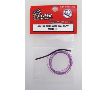 Gofer Racing Plug Wires With Boot - Violet 1/24