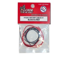 Gofer Racing Battery Cables Black and Red 1/24