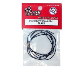 Gofer Racing Battery Cables Black 1/24