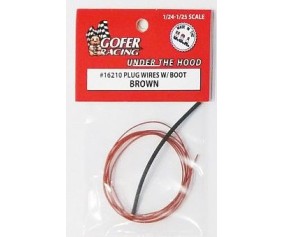 Gofer Racing Plug Wires With Boot - Brown 1/24