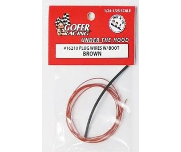 Gofer Racing Plug Wires With Boot - Brown 1/24