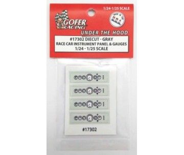 Gofer Racing Race Car Instrument Panel Gray 1/24 - 1/25