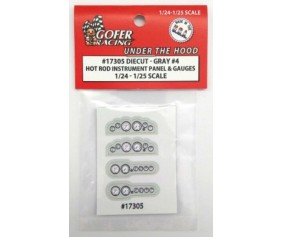 Gofer Racing Hot Rod Instrument Panel Gray #4 1/24 - 1/25