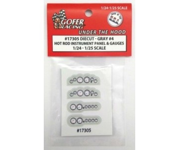 Gofer Racing Hot Rod Instrument Panel Gray #4 1/24 - 1/25