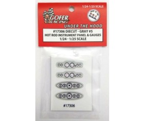 Gofer Racing Hot Rod Instrument Panel Gray #5 1/24 - 1/25