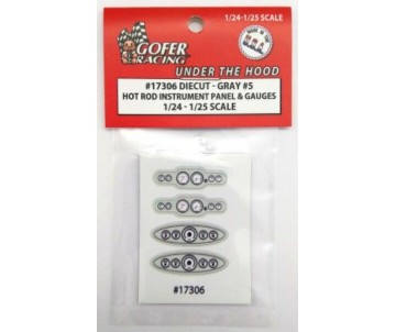 Gofer Racing Hot Rod Instrument Panel Gray #5 1/24 - 1/25
