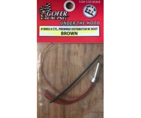 Gofer Racing Six-Cylinder Prewired Distributor - brown plug wire with boot