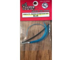 Gofer Racing Six-Cylinder Prewired Distributor - blue plug wire with boot
