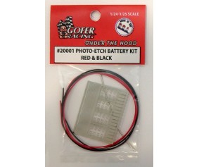 Gofer Racing Photo-Etch Battery Kit Red and Black