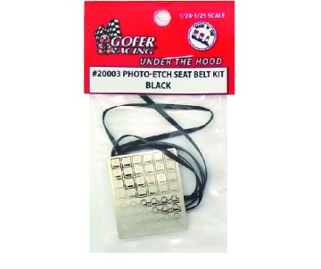 Gofer Racing Photo-Etch Seat Belt Kit - Black