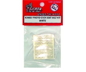 Gofer Racing Photo-Etch Seat Belt Kit - White