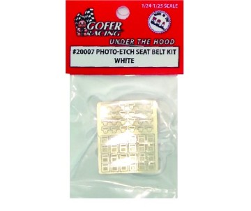 Gofer Racing Photo-Etch Seat Belt Kit - White