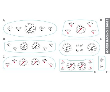 Gofer Racing Custom Car Guage Decal Sheet 1/24