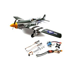 Hangar 9 P-51D Mustang 20cc ARF with Brushless Motor, Spektrum Smart ESC and E-Flite Retract Set Combo Version