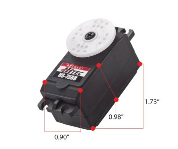 Hitec HS-75BB Retract, Nylon, Top BB Servo (114 oz/in | 0.34 sec | 1.73x0.9x0.96