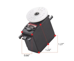 Hitec HS-225BB Mighty Mini, Nylon, Top BB Servo (67 oz/in | 0.11sec | 1.27x0.66x1.22
