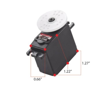 Hitec HS-225BB Mighty Mini, Nylon, Top BB Servo (67 oz/in | 0.11sec | 1.27x0.66x1.22