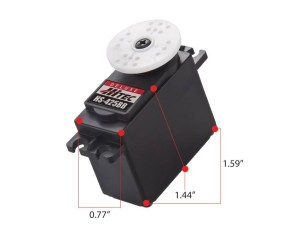 Hitec HS-425BB Deluxe Ball Bearing, Nylon, Dual BB Servo (57 oz/in | 0.16 sec | 1.59x0.77x1.44