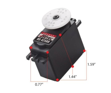 Hitec HS-425BB Deluxe Ball Bearing, Nylon, Dual BB Servo (57 oz/in | 0.16 sec | 1.59x0.77x1.44