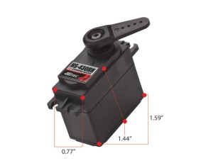 Hitec HS-430BH HV Deluxe Ball Bearing, Nylon, Dual BB Servo (69 oz/in | 0.14 sec | 1.59x0.77x1.44