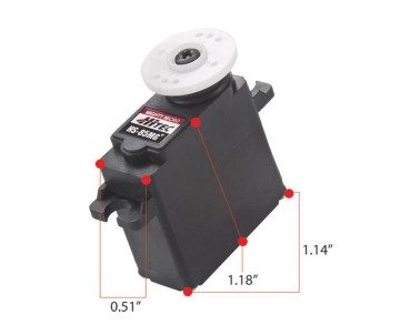 Hitec HS-85MG Premium Metal Gear Micro, Top BB (49 oz/in | 0.14 sec | 1.14x0.51x1.18