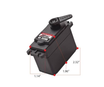 Hitec HS-755MG Giant Scale, Metal Gear, Dual BB Servo (200 oz/in | 0.23 sec | 2.32x1.14x1.96