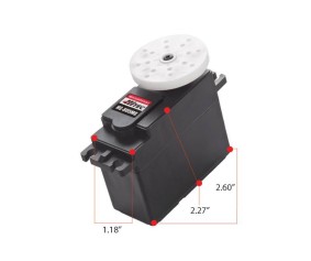 Hitec HS-805MG Mega Metal Gear, Dual BB Servo (343 oz/in | 0.14 sec | 2.59x1.18x2.26