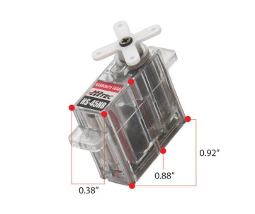 Hitec HS-45HB AGTT Feather, Karbonite, Top BB Servo (17oz/in | 0.12sec | 0.92x0.38x0.88
