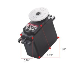 Hitec HS-485HB Deluxe HD Ball Bearing, Karbonite, Top BB Servo (89 oz/in | 0.17 sec | 1.57x0.78x1.49