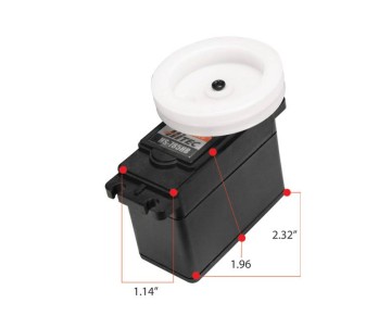 Hitec HS-785HB 3.5 Turn Winch, Karbonite, Dual BB Servo (183oz/in | 1.38 sec | 2.32x1.14x1.96