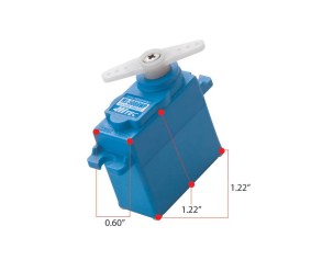 Hitec HS-5086WP Waterproof, High Voltage, Digital, Metal Gear, Top BB Servo (44.4oz/in | 0.15sec | 1.22 x 0.60 x 1.22