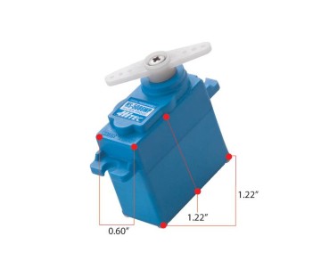 Hitec HS-5086WP Waterproof, High Voltage, Digital, Metal Gear, Top BB Servo (44.4oz/in | 0.15sec | 1.22 x 0.60 x 1.22