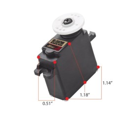 Hitec HS-5087MH Digital HV Premium Metal Gear Micro, Top BB Servo (60 oz/in | 0.13 sec | 1.14x0.51x1.18