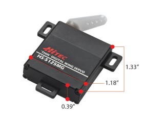 Hitec HS-5125MG Slim Metal Gear Wing Servo