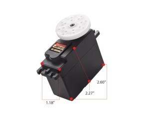 Hitec HS-5805MG Digital Mega Metal Gear, Dual BB Servo (343oz/in | 0.14sec | 2.59x1.18x2.26