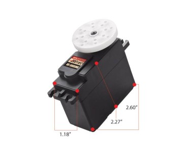 Hitec HS-5805MG Digital Mega Metal Gear, Dual BB Servo (343oz/in | 0.14sec | 2.59x1.18x2.26