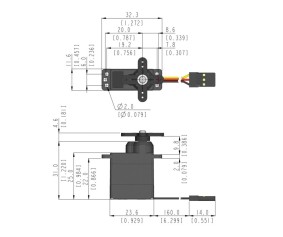 Hitec D71MH 12.5G Long-Life Metal Gear Digital Micro Servo - Splashproof